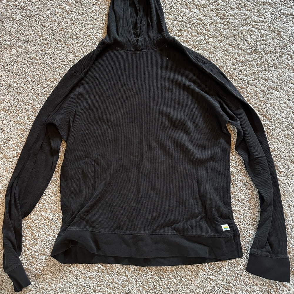 Vuori Black Waffle Hoodie